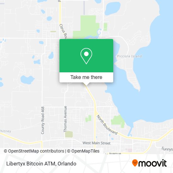 Mapa de Libertyx Bitcoin ATM