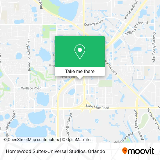 Mapa de Homewood Suites-Universal Studios