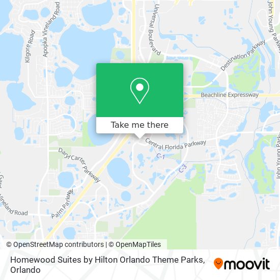 Homewood Suites by Hilton Orlando Theme Parks map