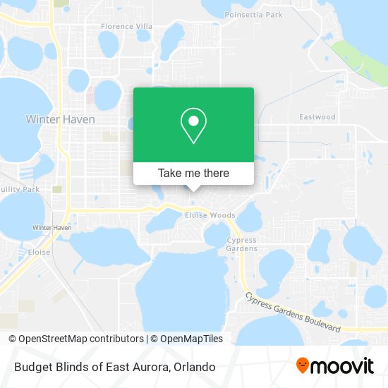 Budget Blinds of East Aurora map