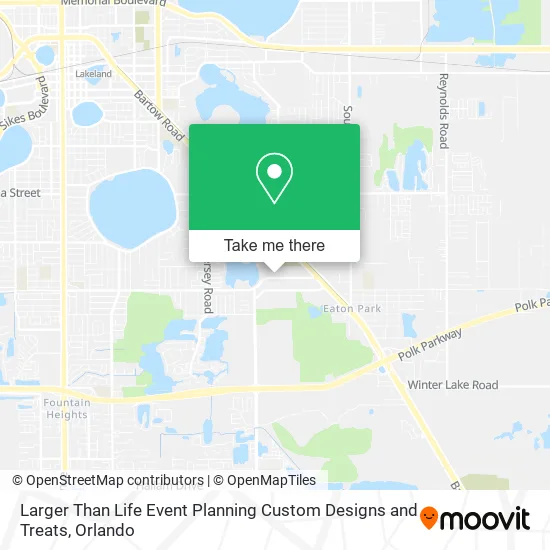 Larger Than Life Event Planning Custom Designs and Treats map