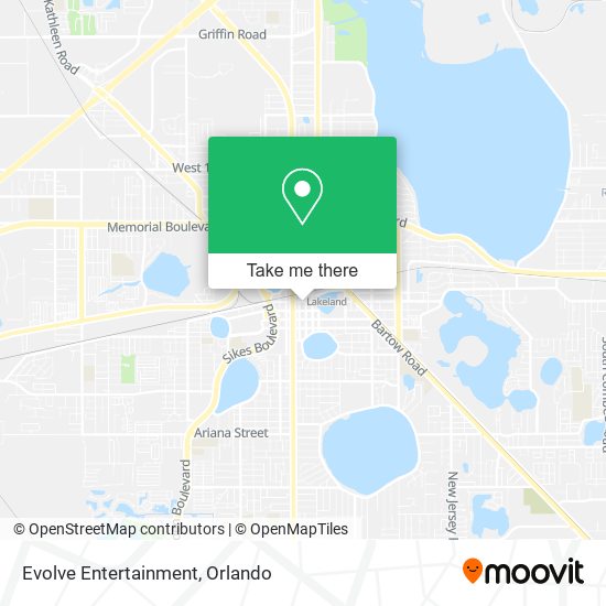 Evolve Entertainment map