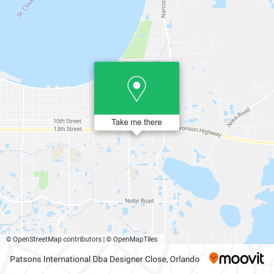 Mapa de Patsons International Dba Designer Close