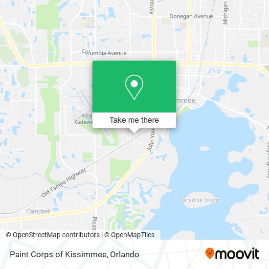 Paint Corps of Kissimmee map