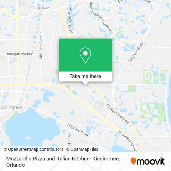 Muzzarella Pizza and Italian Kitchen- Kissimmee map