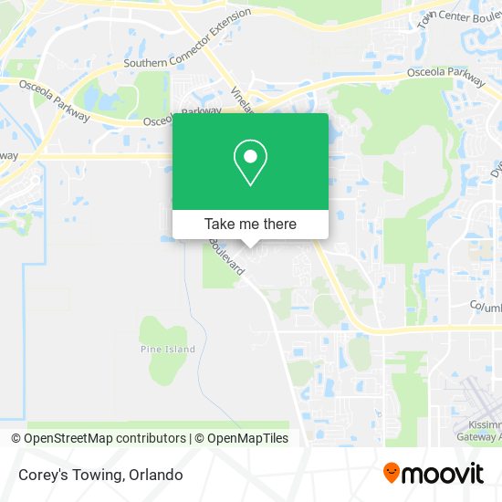 Mapa de Corey's Towing