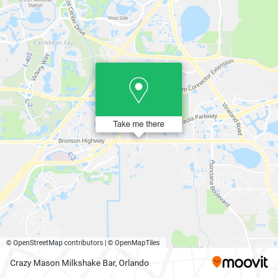 Crazy Mason Milkshake Bar map