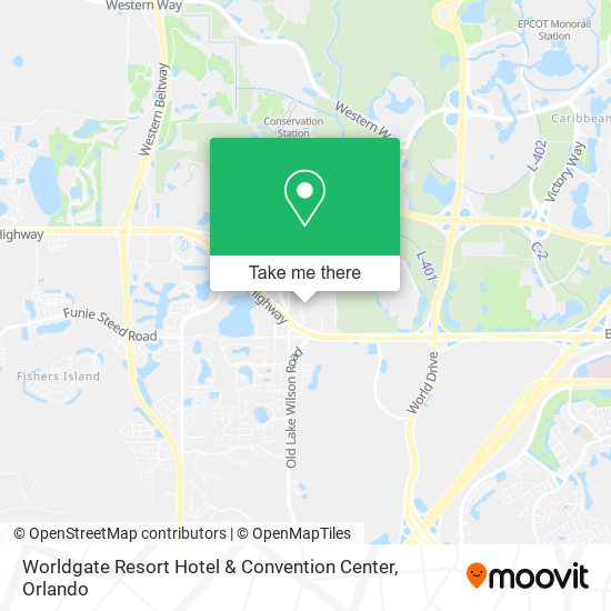 Mapa de Worldgate Resort Hotel & Convention Center