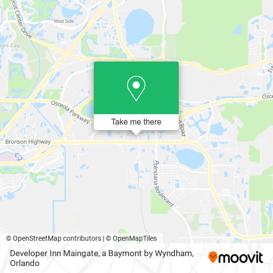 Mapa de Developer Inn Maingate, a Baymont by Wyndham