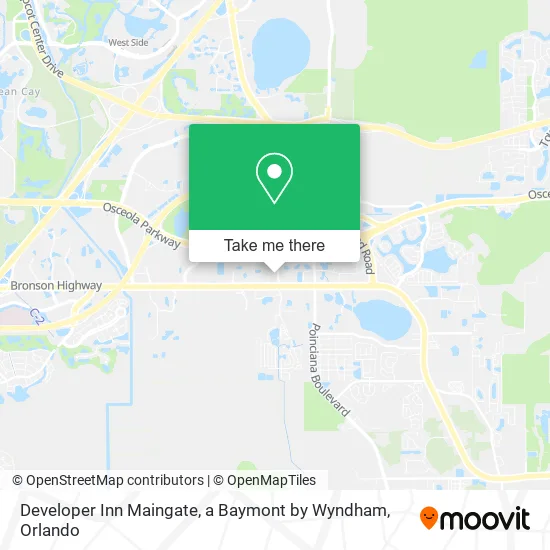 Developer Inn Maingate, a Baymont by Wyndham map
