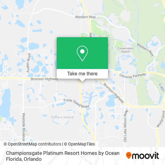 Championsgate Platinum Resort Homes by Ocean Florida map