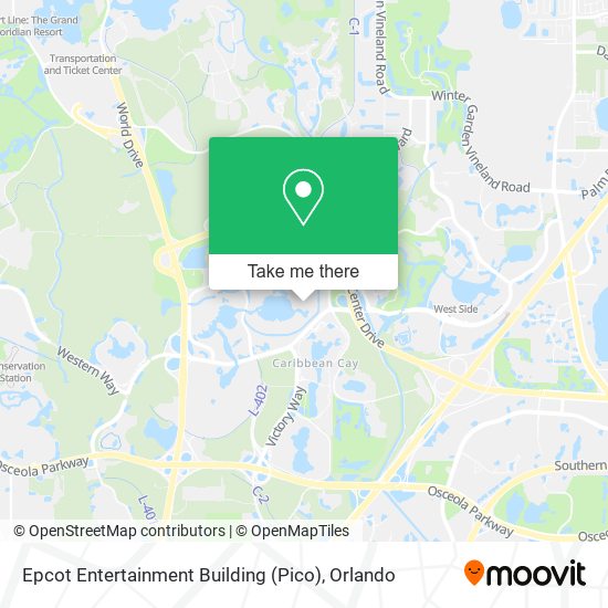 Epcot Entertainment Building (Pico) map