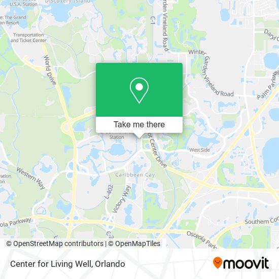 Center for Living Well map