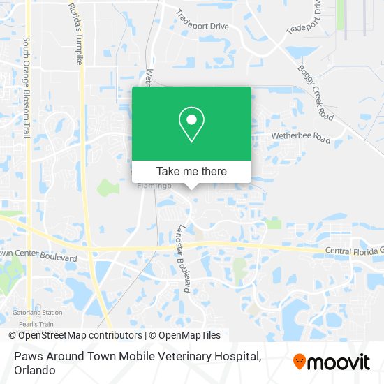 Mapa de Paws Around Town Mobile Veterinary Hospital