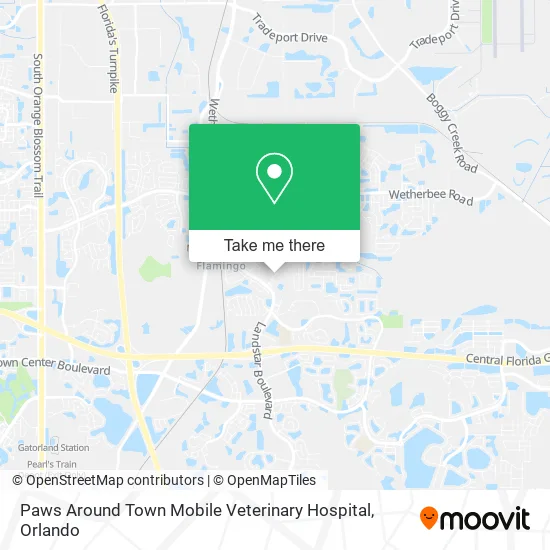 Paws Around Town Mobile Veterinary Hospital map