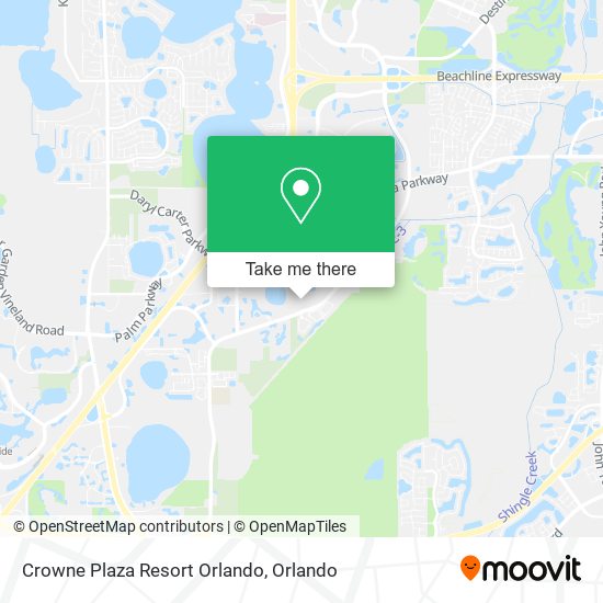 Crowne Plaza Resort Orlando map