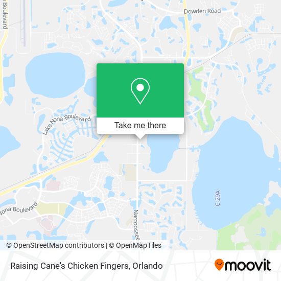 Mapa de Raising Cane's Chicken Fingers