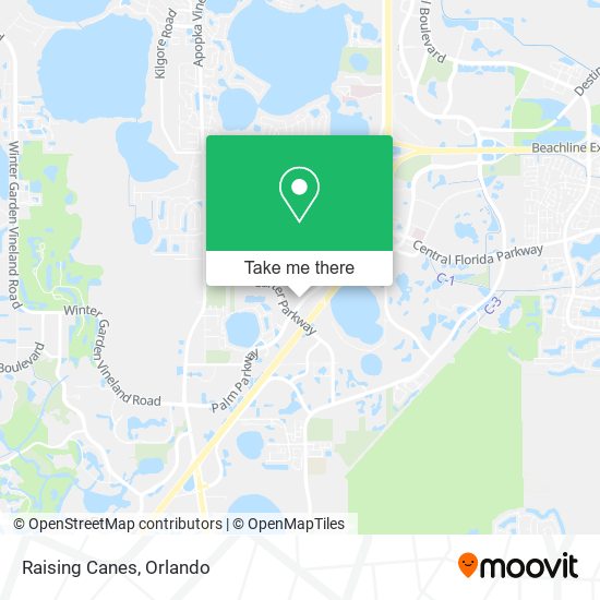 Mapa de Raising Canes