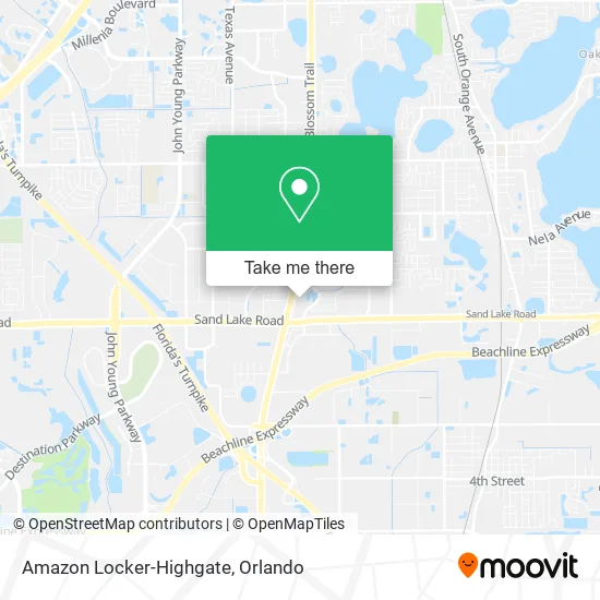 Amazon Locker-Highgate map