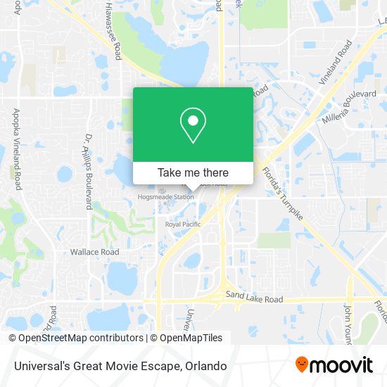 Mapa de Universal's Great Movie Escape