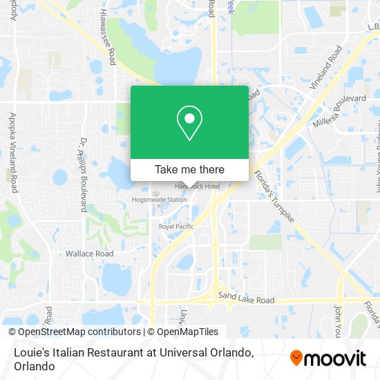 Mapa de Louie's Italian Restaurant at Universal Orlando
