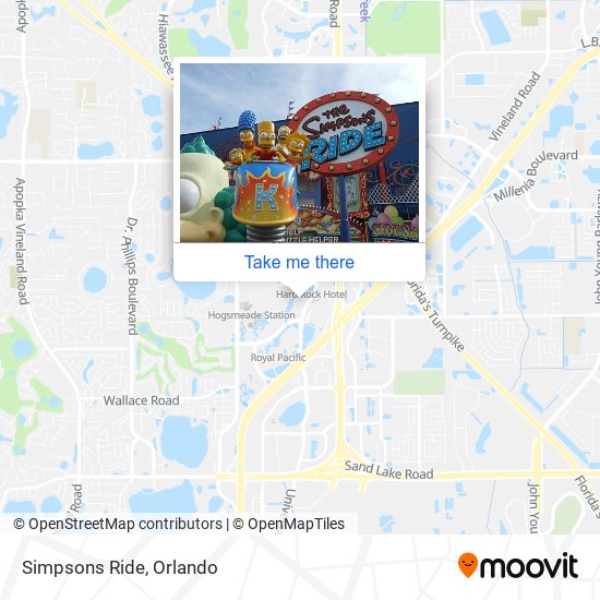 Mapa de Simpsons Ride