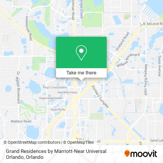 Grand Residences by Marriott-Near Universal Orlando map