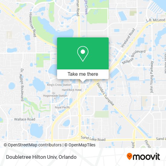 Doubletree Hilton Univ map