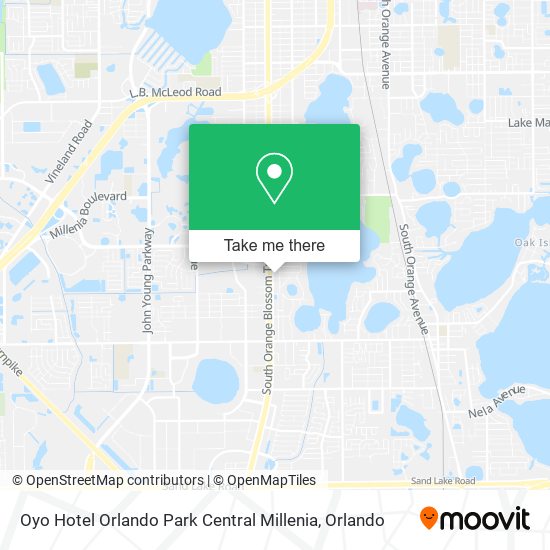 Oyo Hotel Orlando Park Central Millenia map