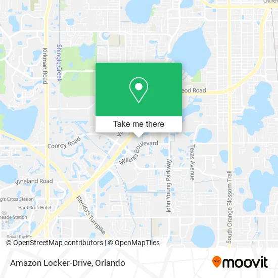 Amazon Locker-Drive map