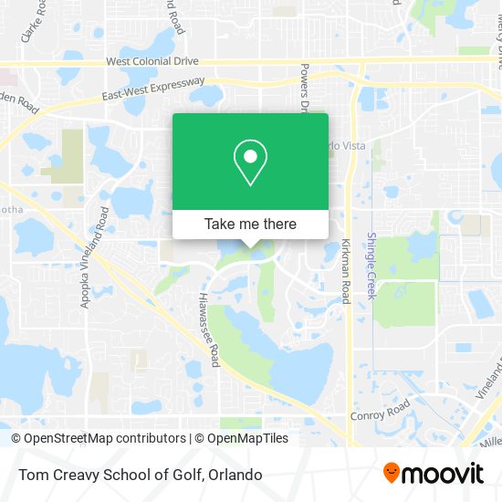 Tom Creavy School of Golf map