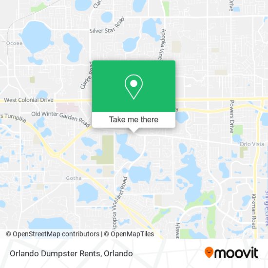 Orlando Dumpster Rents map
