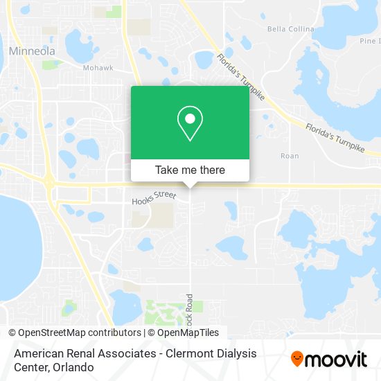 Mapa de American Renal Associates - Clermont Dialysis Center