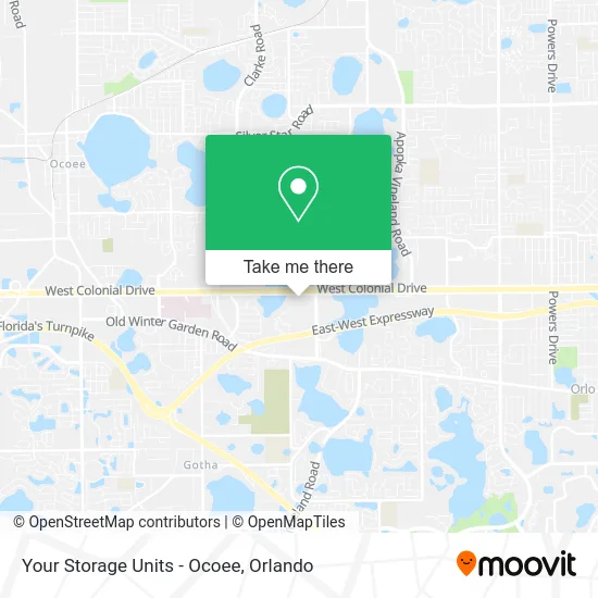 Your Storage Units - Ocoee map