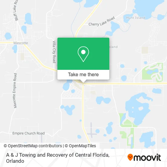 A & J Towing and Recovery of Central Florida map