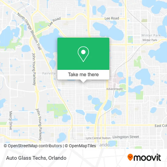Auto Glass Techs map