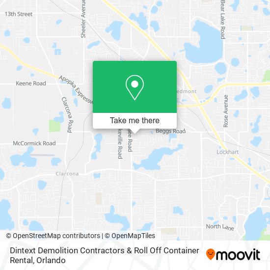 Dintext Demolition Contractors & Roll Off Container Rental map