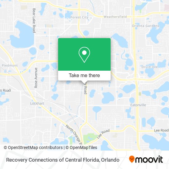 Recovery Connections of Central Florida map