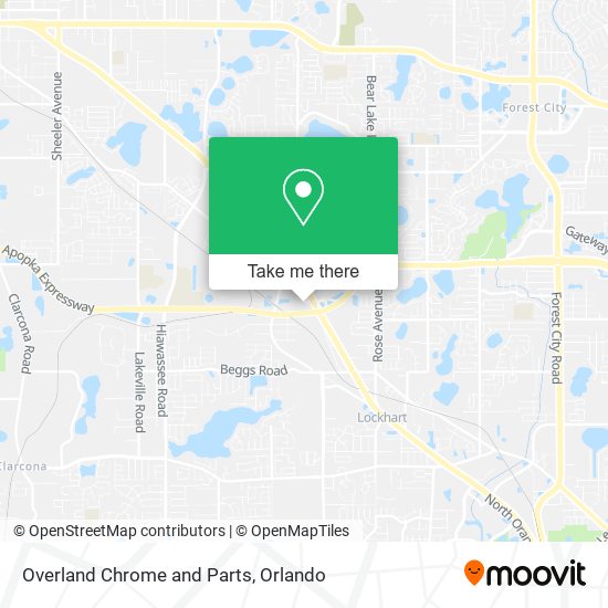 Overland Chrome and Parts map