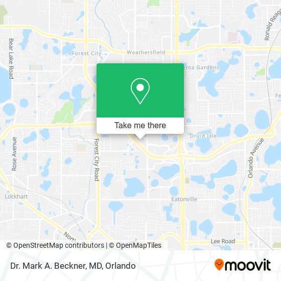 Dr. Mark A. Beckner, MD map