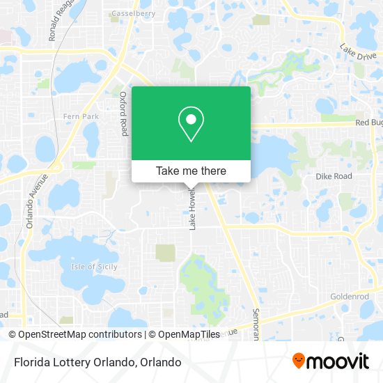 Florida Lottery Orlando map