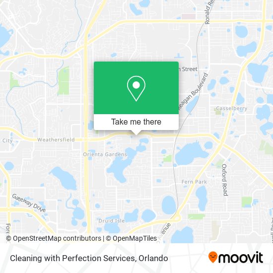 Cleaning with Perfection Services map