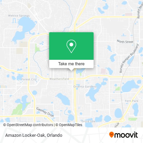 Amazon Locker-Oak map