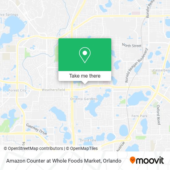 Amazon Counter at Whole Foods Market map