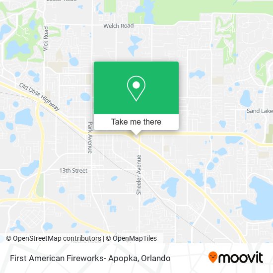 Mapa de First American Fireworks- Apopka