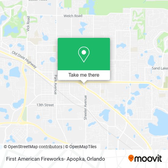 First American Fireworks- Apopka map