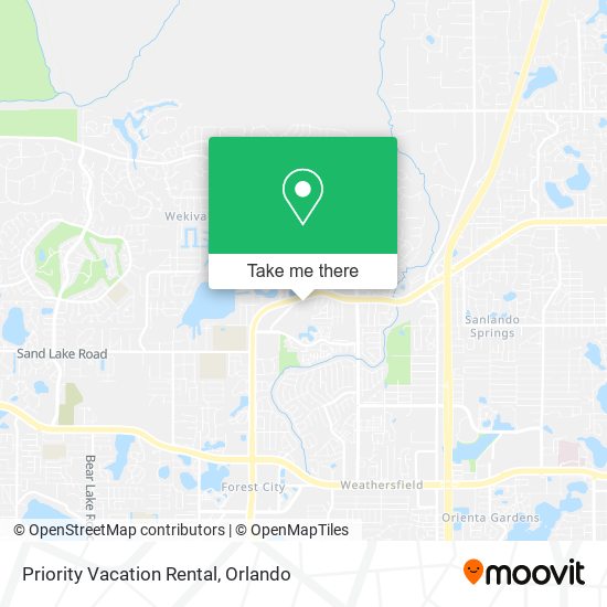Priority Vacation Rental map