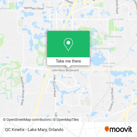 QC Kinetix - Lake Mary map