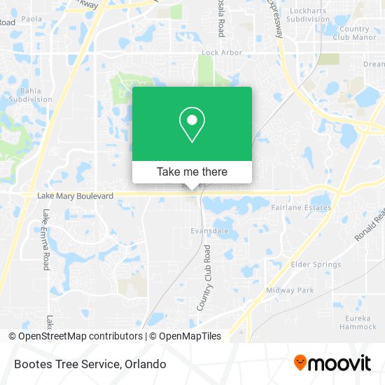 Bootes Tree Service map