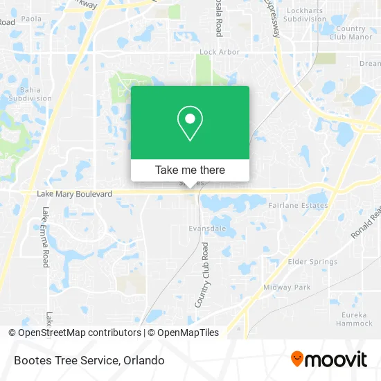 Mapa de Bootes Tree Service